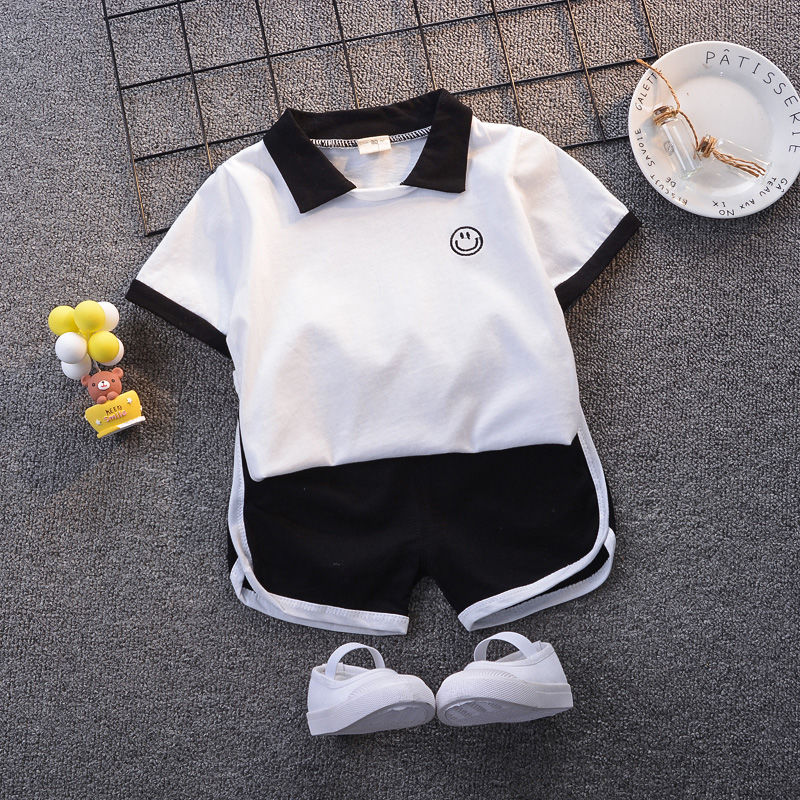 Set Áo Thun Tay Ngắn Phối Quần Short Thời Trang Cho Bé