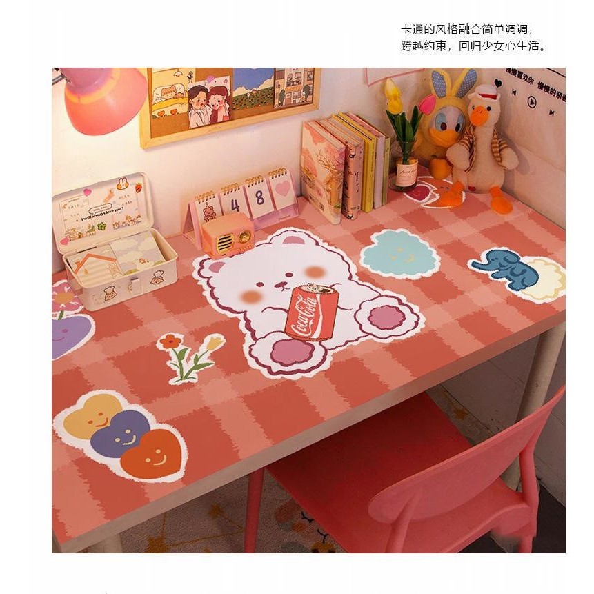 Miếng dán bàn học tự dính chống thấm nước - tấm dán trang trí bàn học nhiều mẫu siêu cute