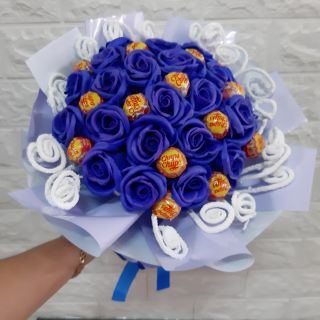 🍀BÓ HOA HỒNG SÁP KHÔ THƠM MÀU XANH