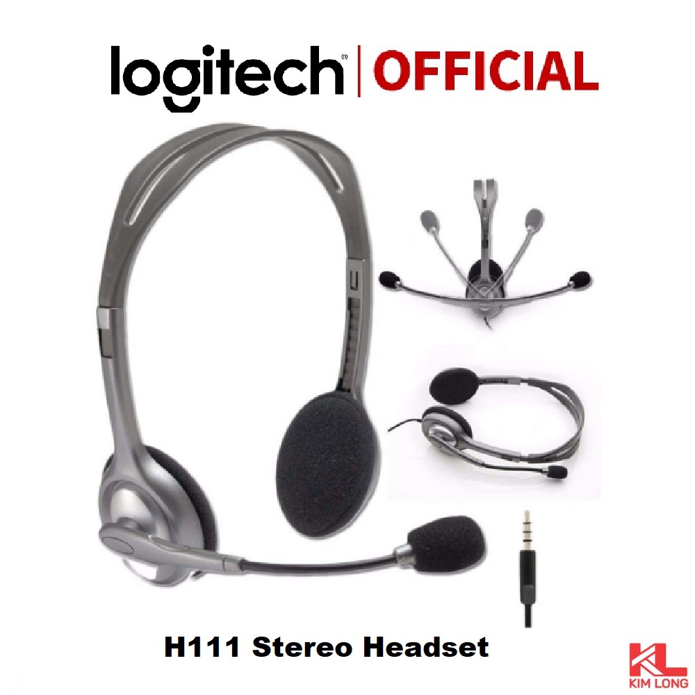 Tai nghe Logitech H111 STEREO HEADSET -1 Giắc cắm - Bảo hành 12 tháng