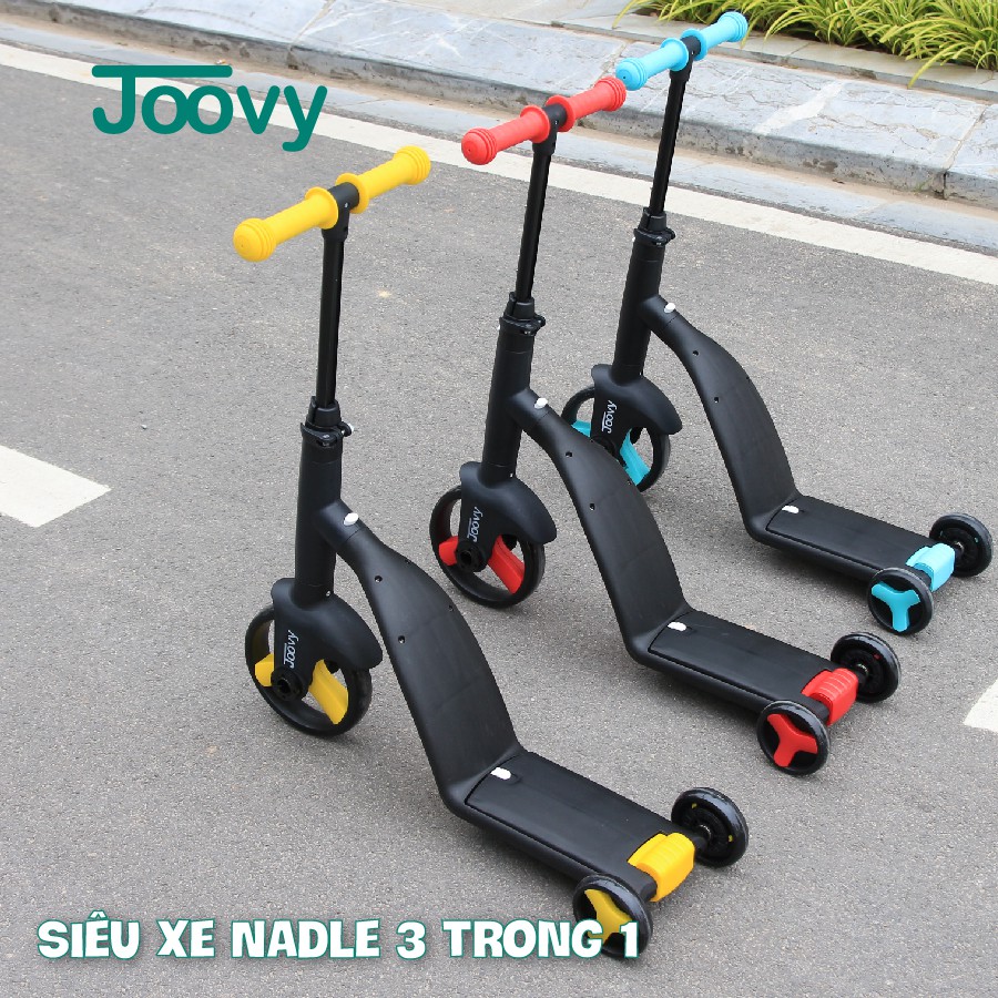 Siêu xe biến hình xe Scooter, xe chòi chân, xe cân bằng 3 trong 1 cho bé từ 1 tới 6 tuổi Nadle TF3 Joovy CHÍNH HÃNG