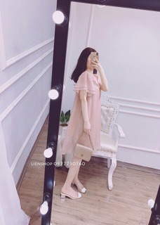 Váy suông tay bồng