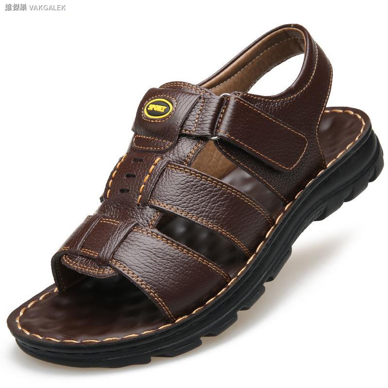 Giày Sandal Da Mềm Dày Dặn Size Lớn Cho Nam