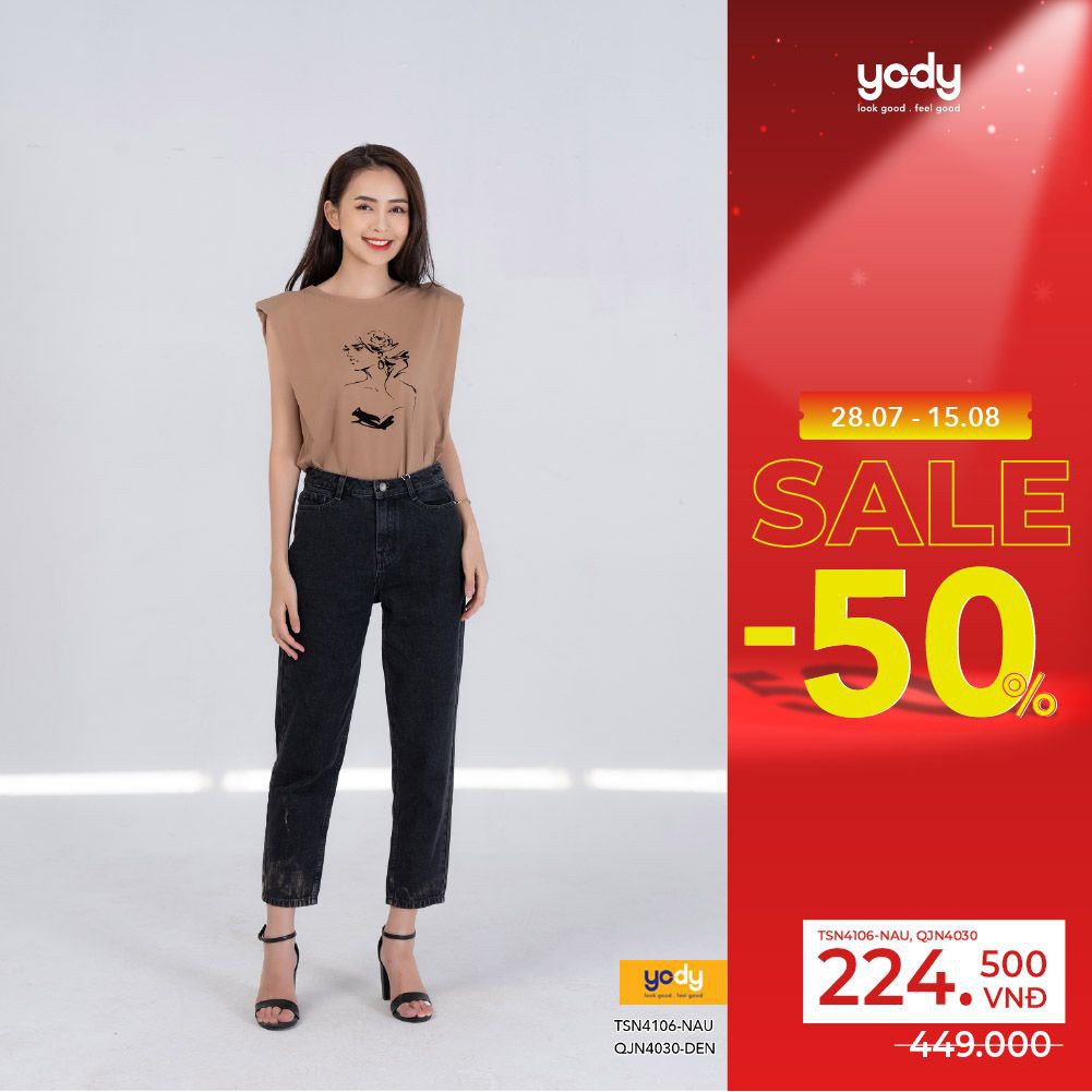 Quần Jean Nữ YODY Ôm Lưng Thấp QJN4030