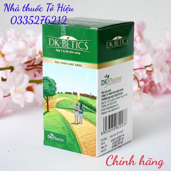 DK- Betics (Chính Hãng)/ Giúp hạ đường huyết, sản phẩm của đại học Dược.