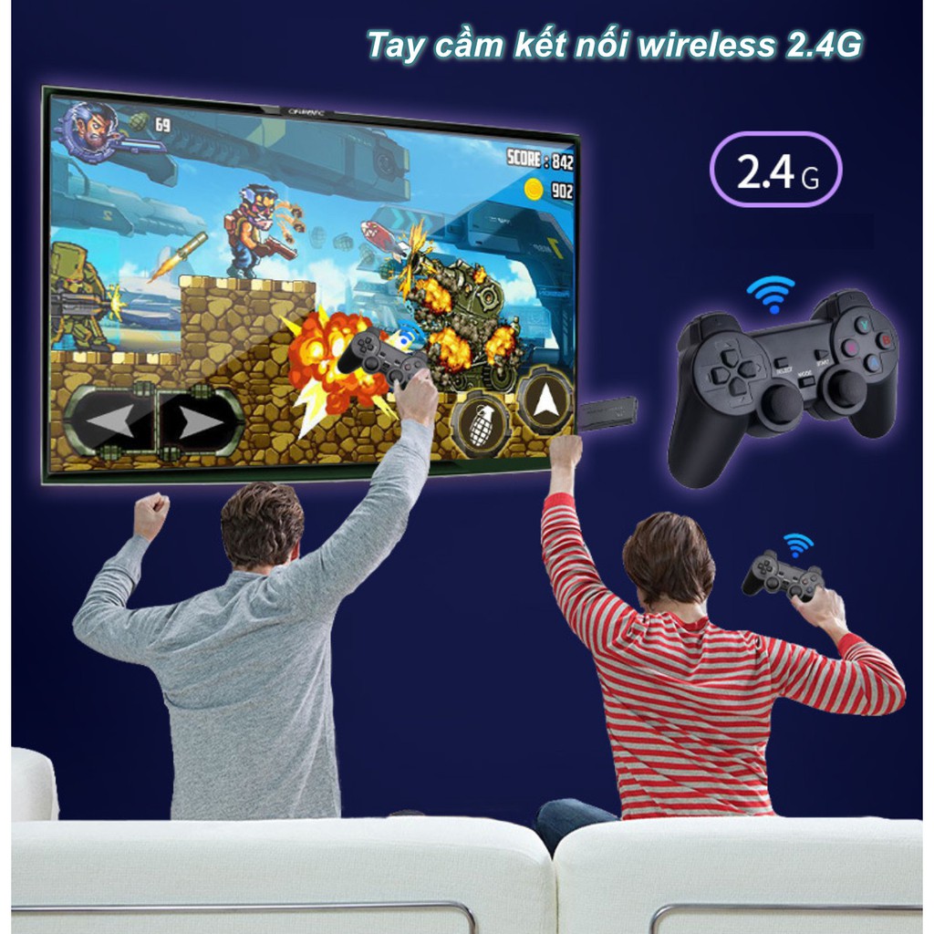 Máy Chơi Game Điện Tử 4 Nút Hót Nhất - Chip Xử Lý Hình Ảnh 4k Mạnh Mẽ - Kèm 2 Tay Cầm Không Dây