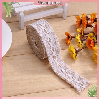 1 cuộn dây ruy băng bằng vải đay tự nhiên dùng trang trí tiệc cưới