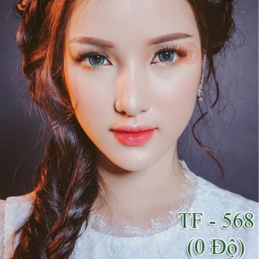 [Quà tặng 65k] Áp Tròng Tinteye Lens TF-568 Xanh Lá Hoa Trầm Cổ Điển