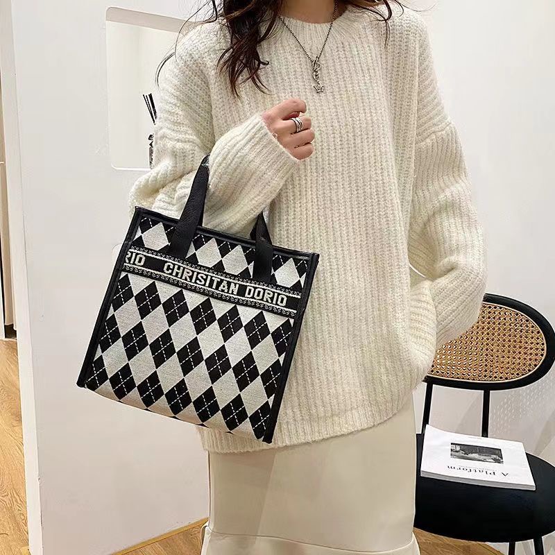 Túi Tote Vải Canvas Sức Chứa Lớn Đựng Mỹ Phẩm Đồ Dùng Mua Sắm Thời Trang