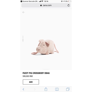 Túi Hình Con Lợn Zara Kids
