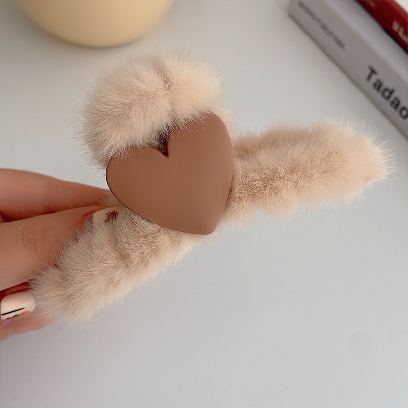 Kẹp tóc hình cá mập phủ lông dễ thương thời trang thu đông cho nữ