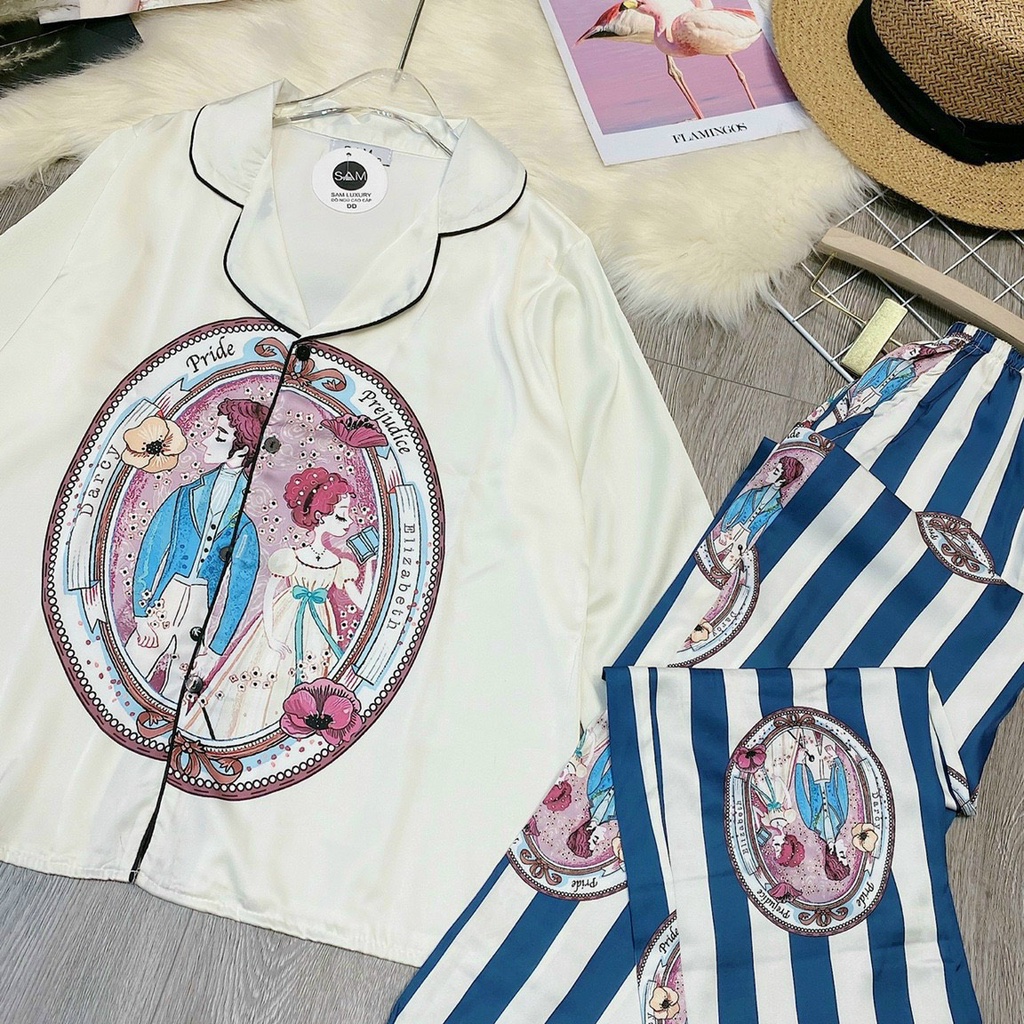 Bộ Pijama - Bộ Lụa Quần Dài Chất Liệu Latin Cao Cấp [HÀNG CHUẨN ĐẸP], Form Dưới 60kg | BigBuy360 - bigbuy360.vn