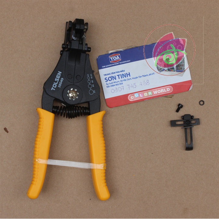Kìm tuốt dây điện tự động tolsen 38049
