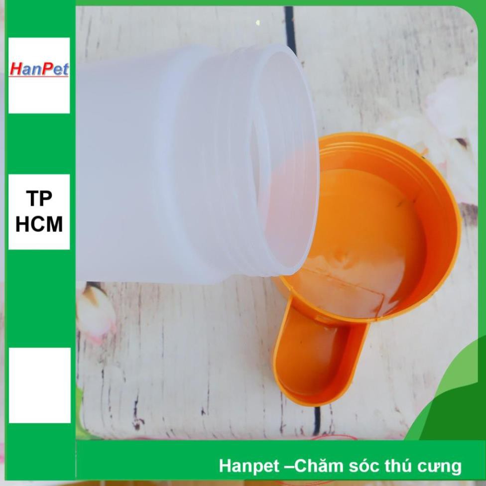 Hanpet.GV- Bình uống nước gia cầm tự động cấp nước- Dạng trụ đứng đặt nền (18x10cm)- máng uống chim cảnh gà chọi, g