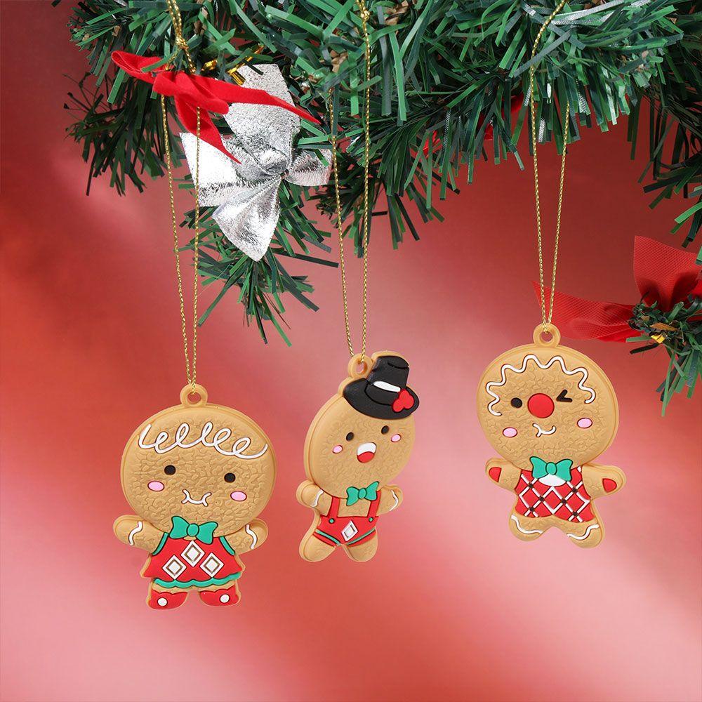 Bộ 12 Bánh Gừng / Người Tuyết Dùng Trang Trí Cây Thông Giáng Sinh / Năm Mới