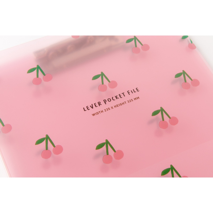 Bìa Kẹp Tài Liệu ARTBOX Hàn Quốc Họa Tiết Quả Cherry Màu Hồng Đáng Yêu