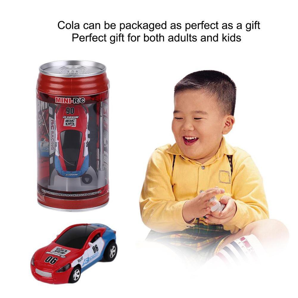 Xe đua điều khiển từ xa mini cho bé hình lon coca cola flycam