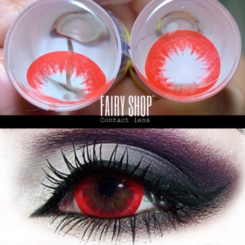 Áp tròng cosplay Only red đỏ 14.0MM - Kính Áp Tròng FAIRY SHOP CONTACT LENS