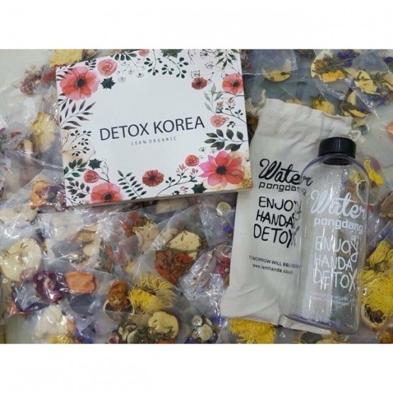 SET 30 Gói Trà Detox hoa quả sấy khô, DETOX KOREA - Tặng kèm bình nhựa 600ml, hộp, túi vải [CÓ ẢNH THẬT]