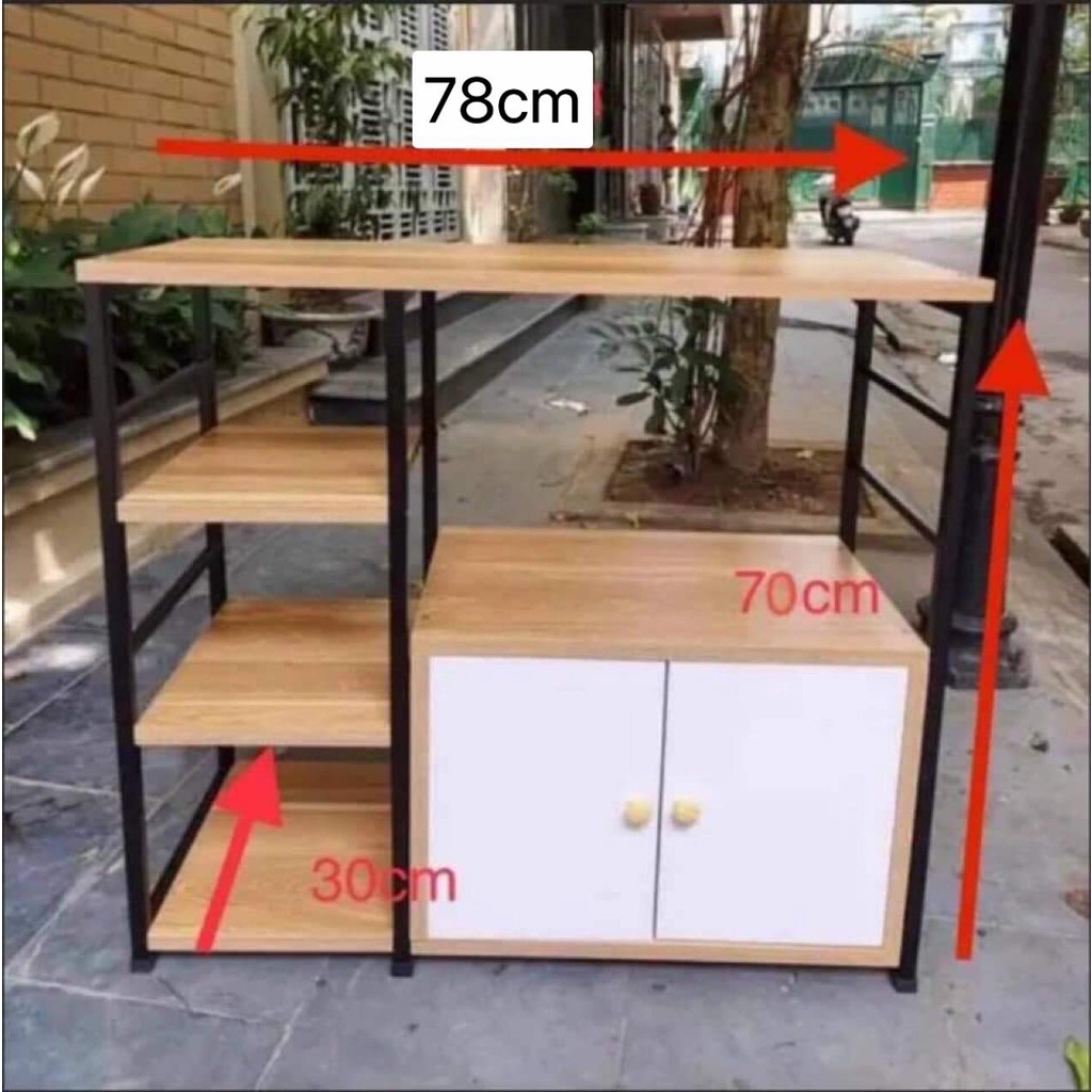 [SIÊU RẺ] KỆ LÒ VI SÓNG MẪU MỚI NHẤT GỖ CHỐNG ẨM SIÊU BỀN