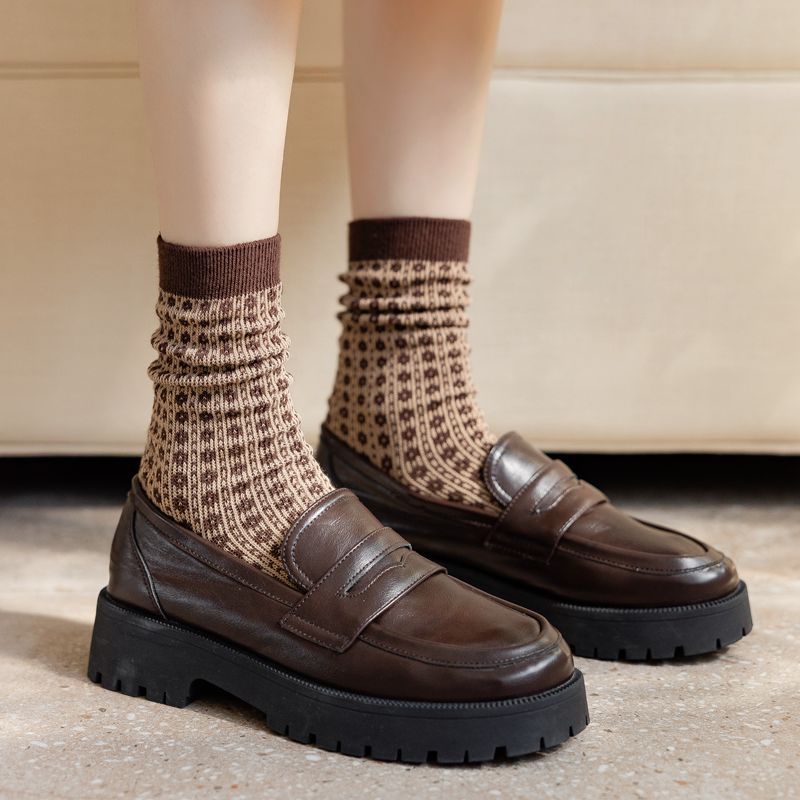 Kaki cổ điển tất mùa thu vớ ấm áp