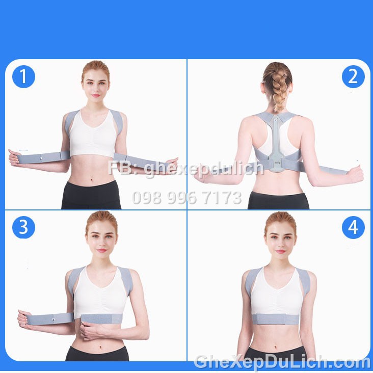 Đai Chống Gù Lưng Loại Cao Cấp Có Nẹp Cho Phụ Nữ, Trẻ Em, Nam Giới