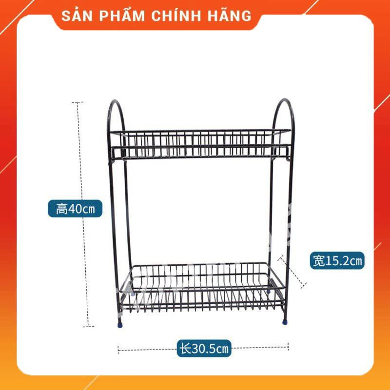 CHÍNH HÃNG -  Kệ inox 2 tầng bọc nhựa để đồ đa năng 2077,kệ 2 tầng để gia vị nhà bếp,để đồ phòng tắm