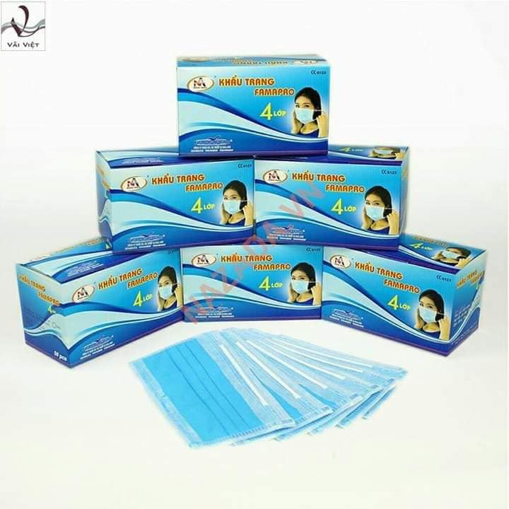 1c Băng Khẩu kháng khuẩn 4 lớp nhiều màu