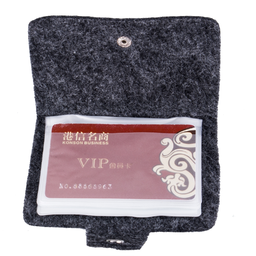 ♛♚♛Card Holder Wallet Felted WOOL Credit ID Cards Pouch Pocket Case Unisex Function