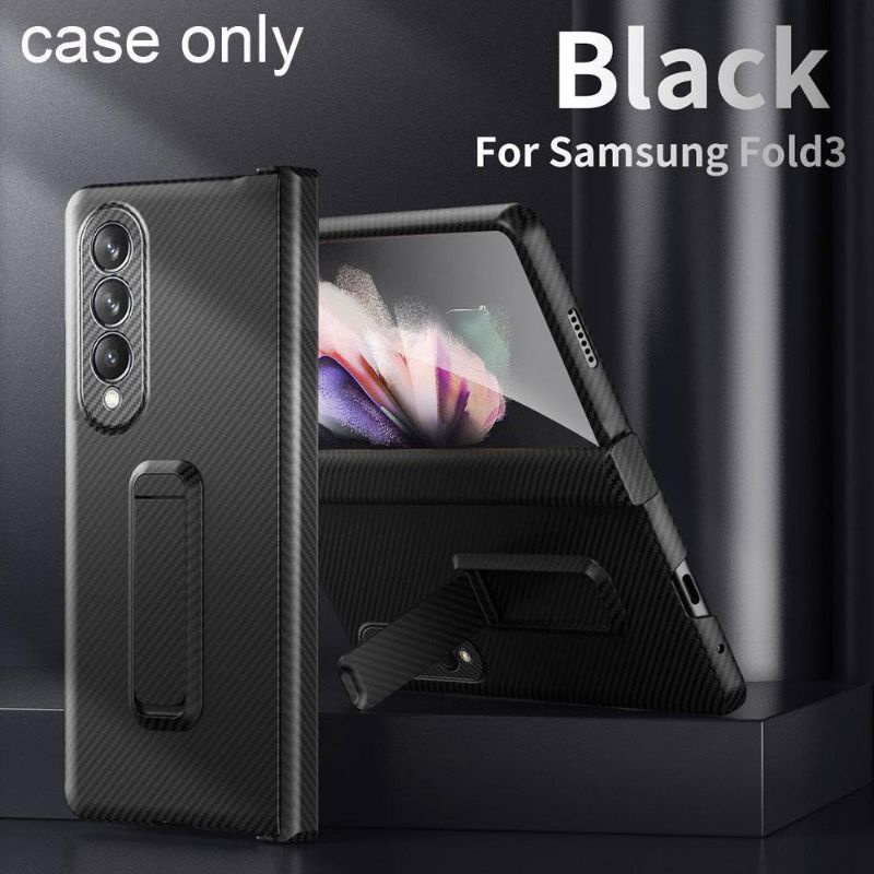 Ốp lưng 2 mặt sợi cacbon Samsung Galaxy Z Fold 3 kèm giá đỡ