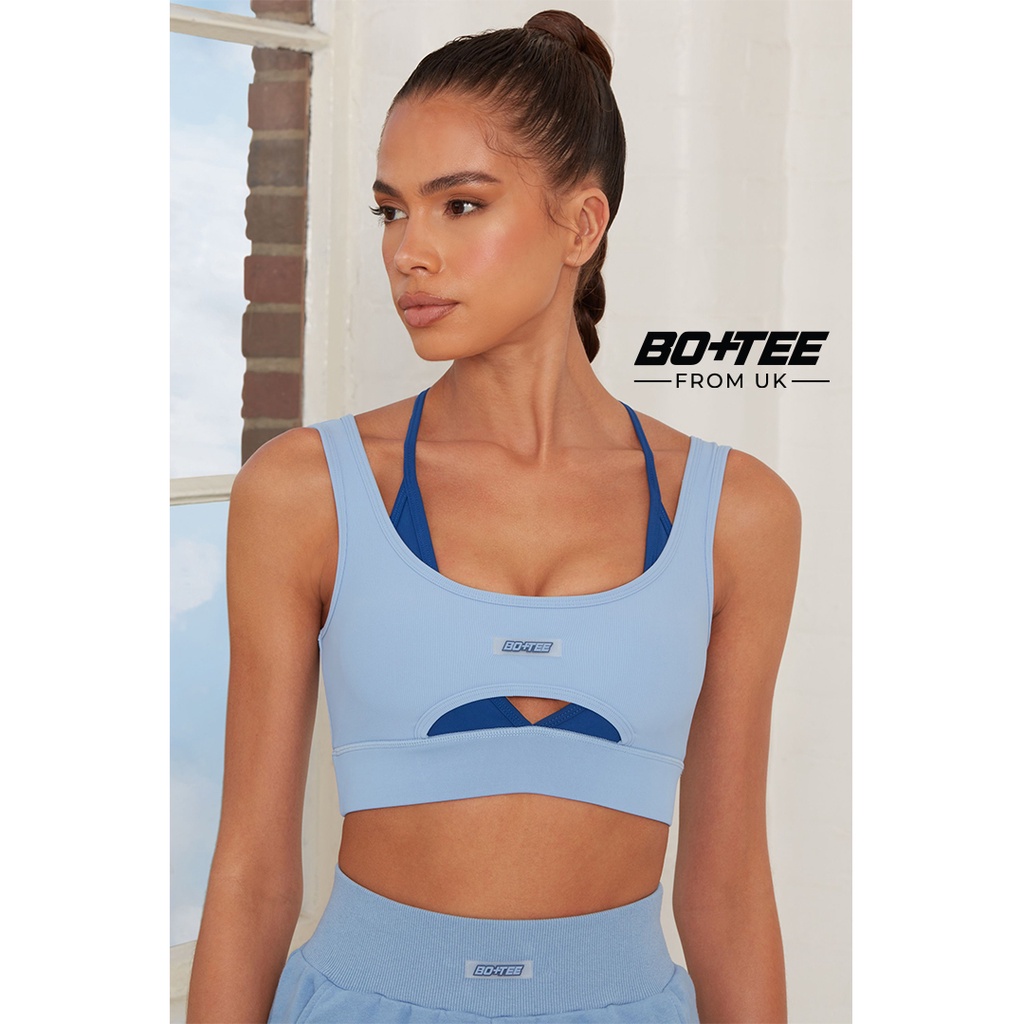 Bo+Tee - Áo bra thể thao cut-out 2 lớp, áo 2 dây khoét ngực chéo lưng