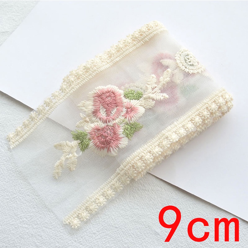 Tấm Vải Ren Hoa Thêu 1 Yard Dùng May Đồ / Trang Trí Ghế Sofa