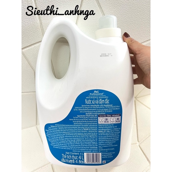 Nước Xả Vải Downy Hương Nắng Mai 4L