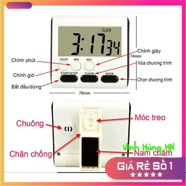 Đồng hồ bấm giờ báo chuông đếm ngược