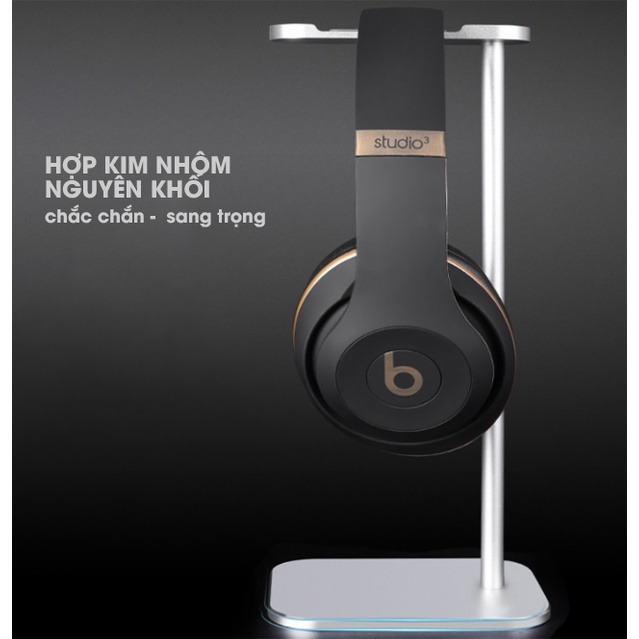 Giá treo tai nghe nhôm nguyên khối đệm silicon - Aluminium Headphone Stand - Giá đỡ tai nghe