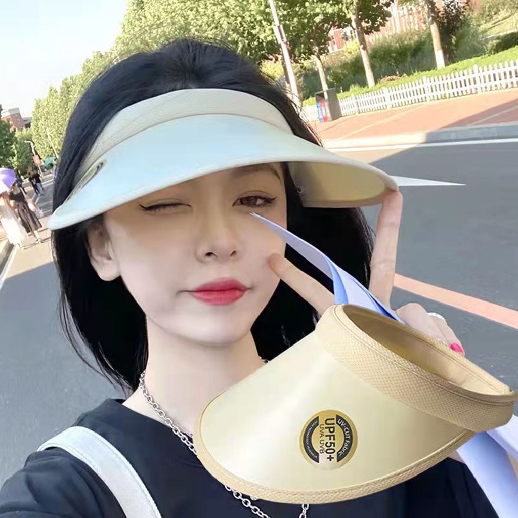 Mũ Rộng Vành Chống Nắng / Tia UV Bằng Nhựa Thời Trang Cho Nữ