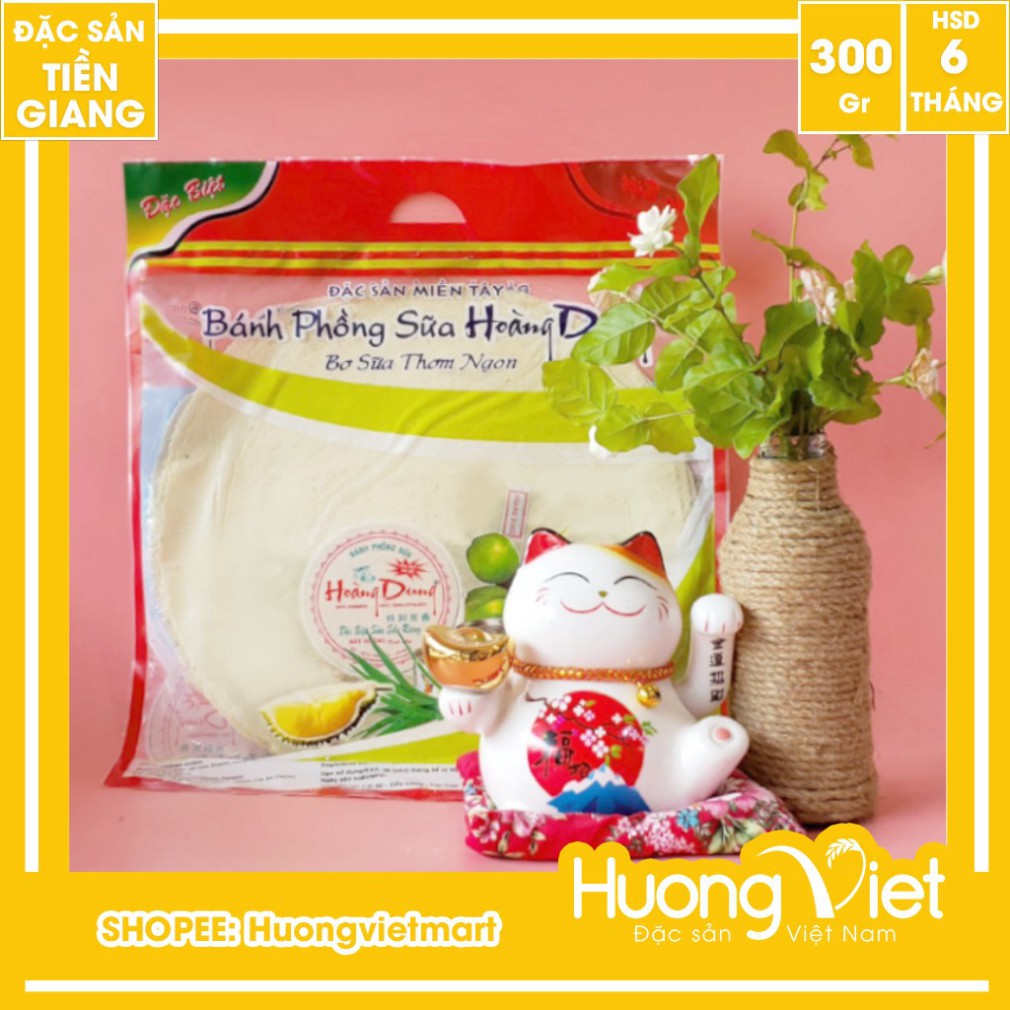 Bánh tráng sữa Hoàng Dung 300g, bánh phồng sữa miền tây