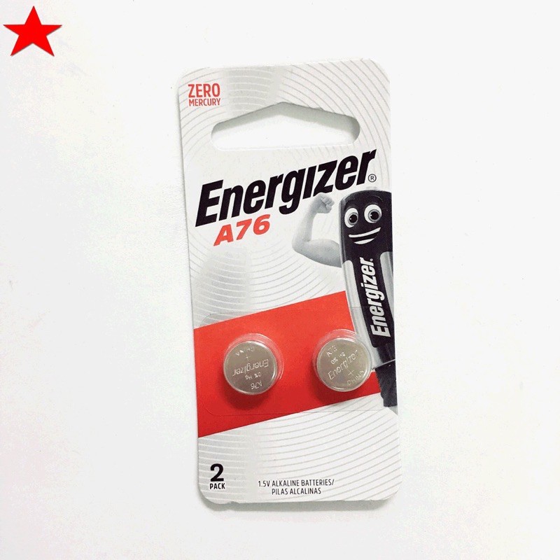 Pin LR44 A76 AG13 G13 Energizer Chính hãng vỉ 2 Viên
