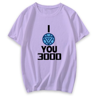 Áo thun ngắn tay nam nữ in hình I LOVE YOU 3000 siêu COOL Ngầu S03 (12 màu)