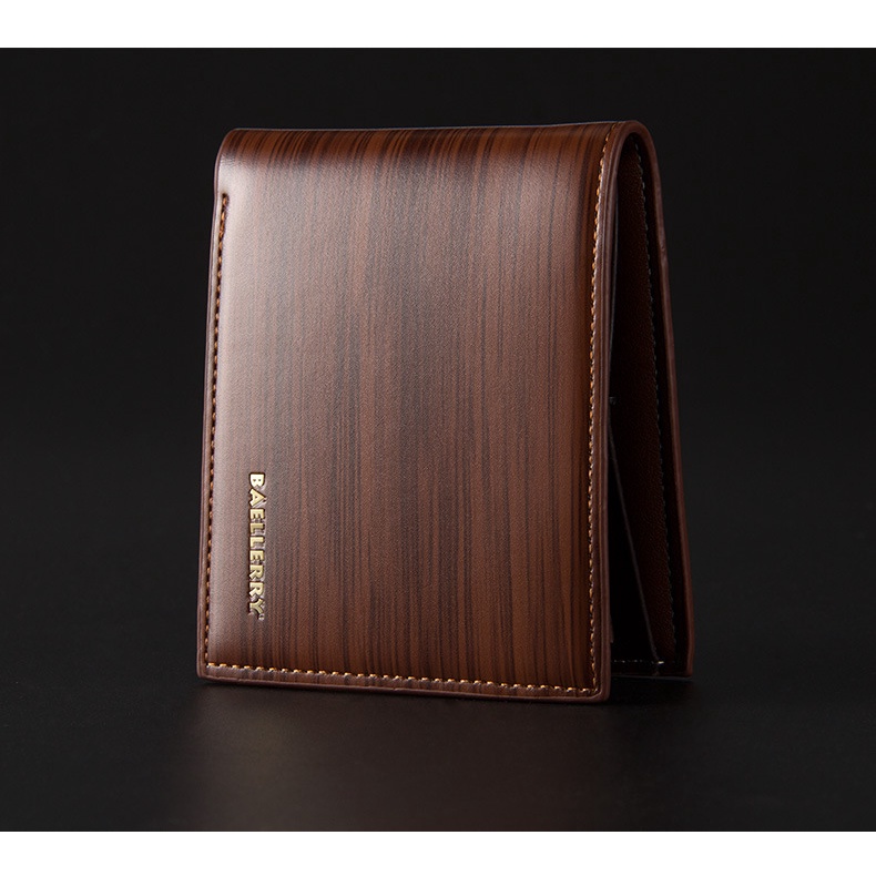 Ví Baellerry ngắn gấp đôi chất liệu da tổng hợp cao cấp kiểu dáng thời trang thanh lịch dành cho nam VN007