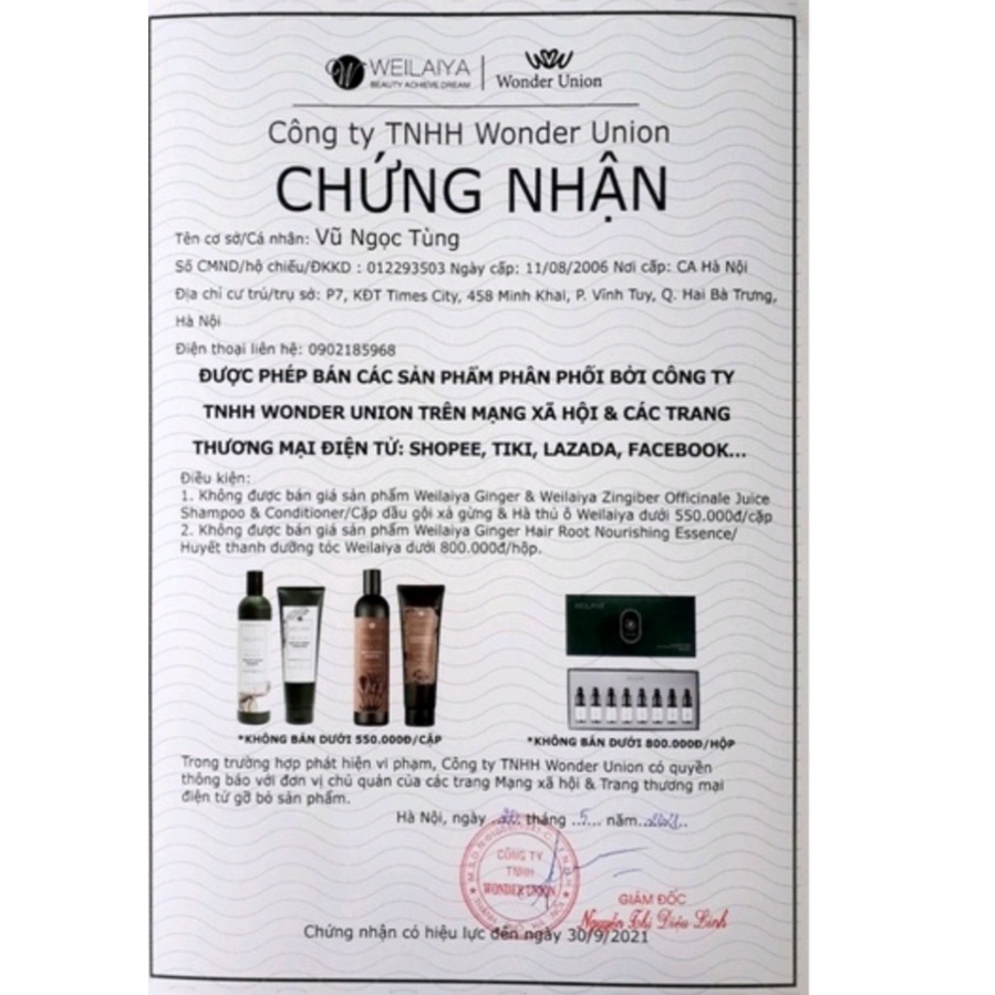 [1 HỘP 8 LỌ] Huyết thanh Serum Weilaiya Hỗ Trợ Mọc Tóc Hiệu Quả Sau 12 Tuần sử dụng Chính Hãng Sẵn SLL | BigBuy360 - bigbuy360.vn