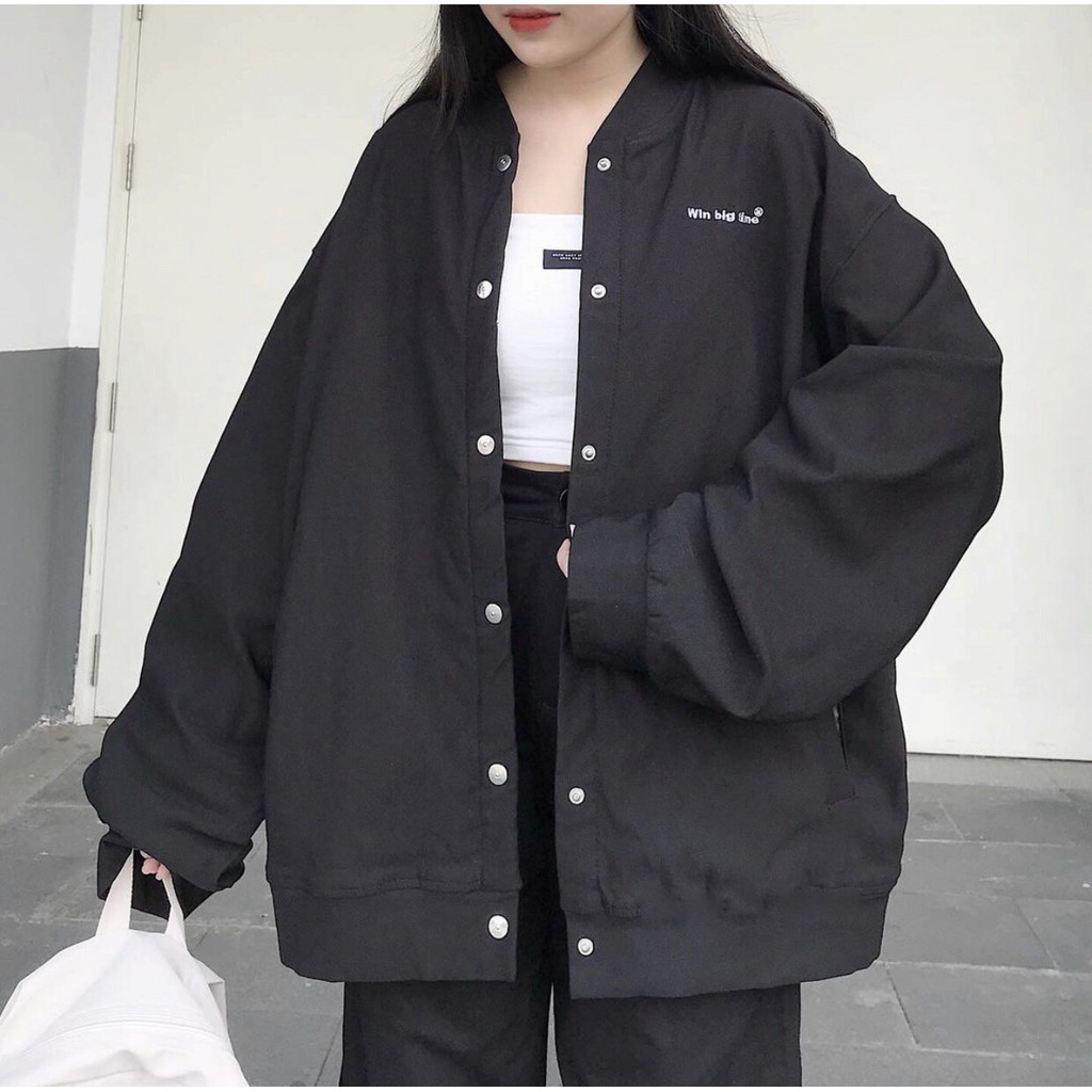 [Mã WASTMAY giảm 15% tối đa 30K đơn 150K] Áo Khoác Kaki BOMBER WIN BIG TIME Ulzzang Unisex 1hitshop | BigBuy360 - bigbuy360.vn