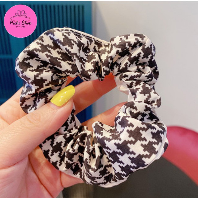 [Giá Sập Sàn] Dây Buộc Tóc Hichi Cho Nữ Phong Cách Hàn Quốc, Cột Tóc Vải Scrunchies Co Dãn Đồ Buộc Tóc Xinh Nhiều Màu