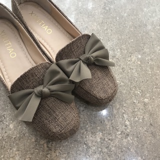 Giày 5p vải nơ lựa