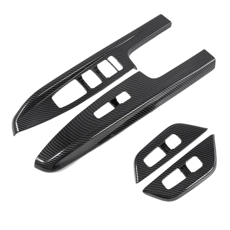 Ốp Viền Nút Điều Khiển Cửa Kính Xe Hơi Bằng Sợi Carbon Cho Kia Carnival KA4 2020 2021 2022