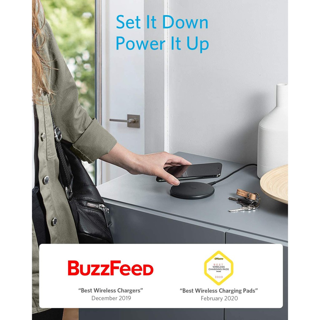 Sạc Không Dây Anker PowerWave Pad A2503 - Chính Hãng