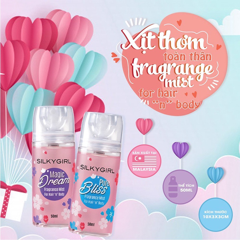 Xịt Toàn Thân Và Tóc Silkygirl 50ml