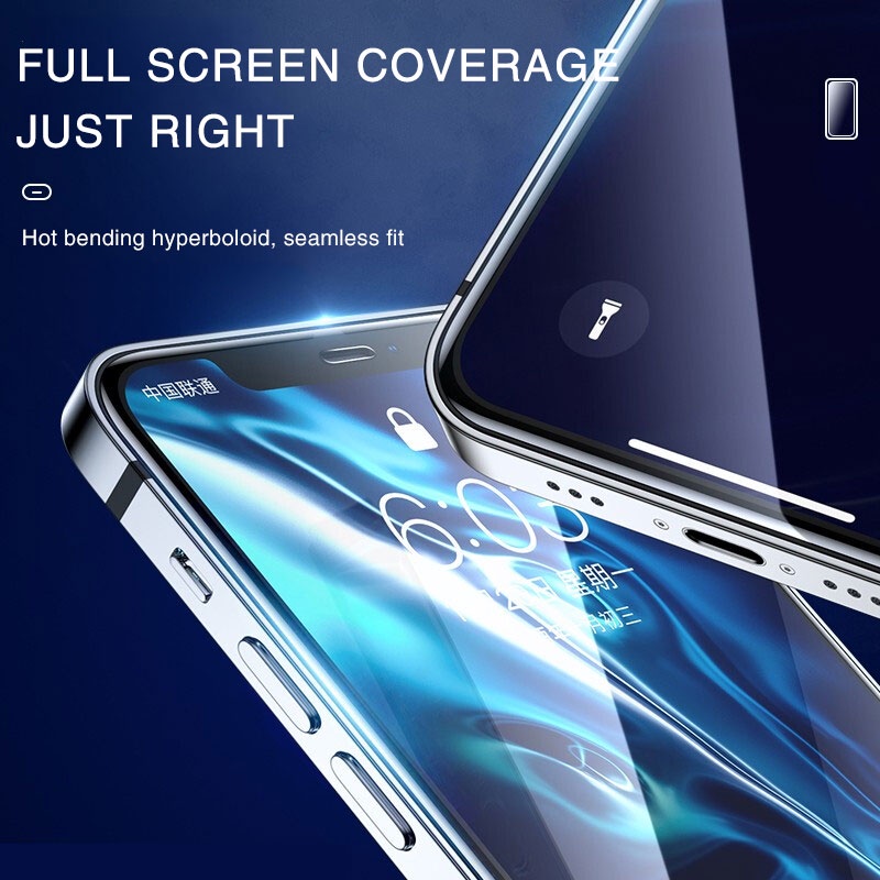 Kính cường lực Full màn 21D Cho iPhone 15 14 13 12 11 Pro Max X XS XR 6 6s 7 8 Plus