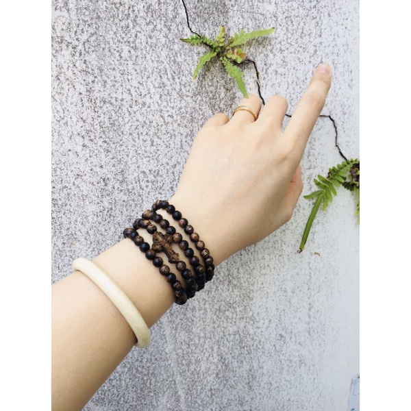 Mẫu Mới Chuỗi Hạt Trầm Hương Sánh Chìm Mix Thánh Giá