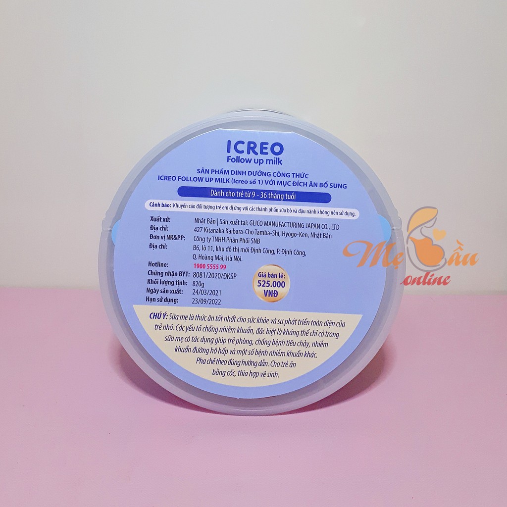 Sữa Glico Icreo số 1 820g